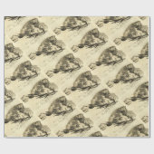 ANTIQUE ROMAN MOSAICS / ROOSTER GESCHENKPAPIER (Flach)