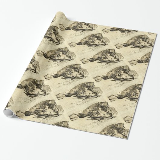 ANTIQUE ROMAN MOSAICS / ROOSTER GESCHENKPAPIER (Ungerollt)