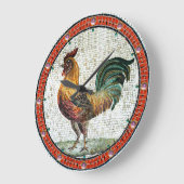 ANTIQUE ROMAN MOSAICS / ROOSTER GROßE WANDUHR (Winkel)
