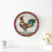 ANTIQUE ROMAN MOSAICS / ROOSTER GROßE WANDUHR (Zuhause)