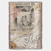 Antique Romantic Floral Ephemera Collage Riverside Decke (Vorderseite Vertikal)