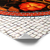 ANTIQUE RÖMISCHE MOSAIKEN / VÖGEL ROSE UND ROOSTER POSTER (Ecke)