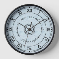 Antique römische Numeral Light Blue Marmor Effekt