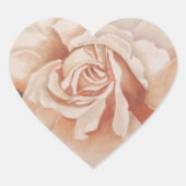 ANTIQUE ROSE Herz-Aufkleber (Vorderseite)