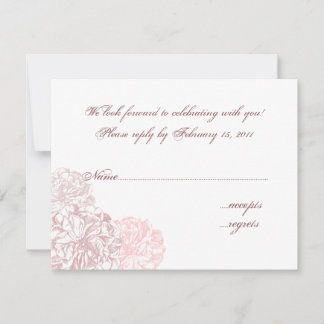 Antique Rose RSVP Karte