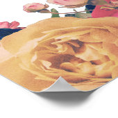 Antique Rose Vintage Hochzeit Begrüßung Schild Pos (Ecke)