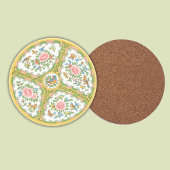 Antique Rose Yellow & Pink Floral Sandstone  Getränkeuntersetzer