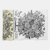 Antique Rosebush - Ihre Textauswahl Geschirrtuch (Horizontal)