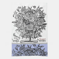 Antique Rosebush - Ihre Wahl von Text Periwinkle