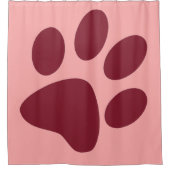 Antique Ruby Animal Paw Print Duschvorhang (Vorderseite)