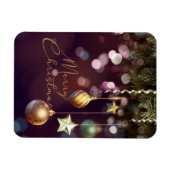 Antique Ruby Frohe Weihnachten Foto Magnet (Horizontal)