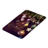 Antique Ruby Frohe Weihnachten Foto Magnet (Linke Seite)