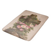 Antique Rustic Cross, Wild Roses, Easter Card, Badematte (Schrägansicht)