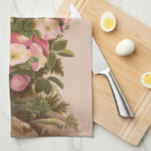 Antique Rustic Cross, Wild Roses, Easter Card, Geschirrtuch (Viertel Falte)