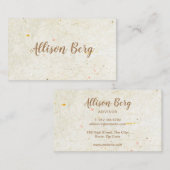 Antique Rustic Elegante Script Visitenkarte (Vorne/Hinten)