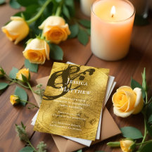 Antique Rustic Gold Karte Einladung Hochzeit