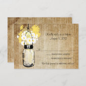 Antique Rustic Mason Jar Daisies Wildblumen UAWG RSVP Karte (Vorne/Hinten)