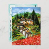 ANTIQUE RUSTISCHES DORF IN DER Toskana Postkarte (Vorne/Hinten)