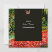 ANTIQUE RUSTISCHES DORF IN DER TUSKANIE, rot-blau Einladung (Rückseite)