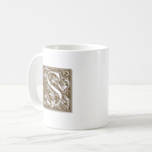 Antique S Monogram Kaffeetasse (Vorderseite Links)