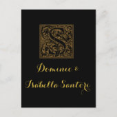 Antique S Monogram Postkarte (Vorderseite)
