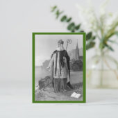 Antique Saint Patrick, die Schlangen und die Bibel Postkarte (Stehend Vorderseite)