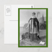 Antique Saint Patrick, die Schlangen und die Bibel Postkarte (Vorne/Hinten)