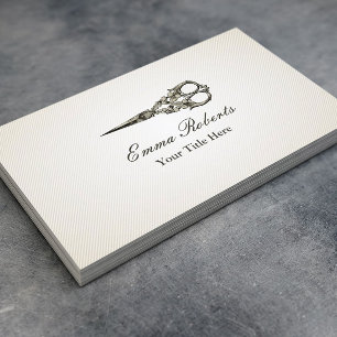 Antique Schere Haar Stylist Vintag Visitenkarte