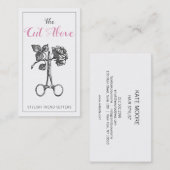 Antique Schere Haar Stylist Visitenkarte (Vorne/Hinten)