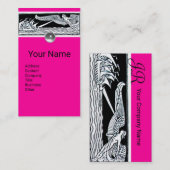 ANTIQUE-SCHIFFE, Seereisen, Wind, rosa Schwarz-wei Visitenkarte (Vorne/Hinten)