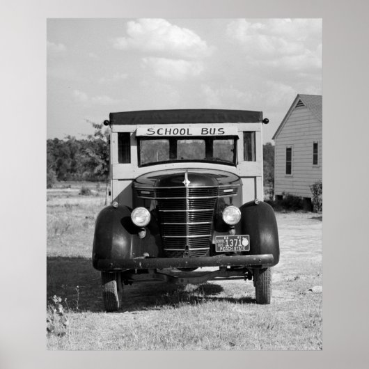 Antique School Bus, Greensboro, Georgia, 1941 Poster (Vorne)