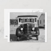 Antique School Bus, Greensboro, Georgia, 1941 Postkarte (Vorne/Hinten)