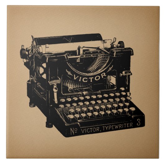 Antique Schreibmaschine Alte Schreibmaschine Fliese (Vorderseite)