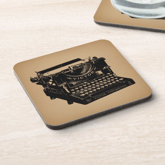 Antique Schreibmaschine Alte Schreibmaschine Getränkeuntersetzer (Linke Seite)