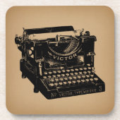 Antique Schreibmaschine Alte Schreibmaschine Getränkeuntersetzer (Vorderseite)