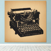 Antique Schreibmaschine Alte Schreibmaschine Leinwanddruck (Insitu (Holzboden))