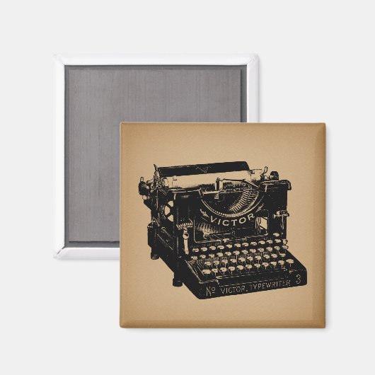 Antique Schreibmaschine Alte Schreibmaschine Magnet (Vorderseite/Rückseite)