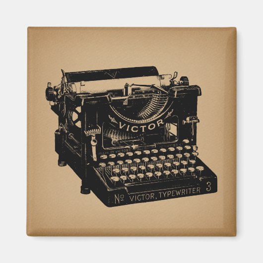 Antique Schreibmaschine Alte Schreibmaschine Magnet (Vorne)