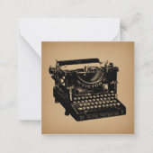 Antique Schreibmaschine Alte Schreibmaschine Mitteilungskarte (Vorderseite)