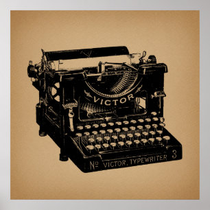 Antique Schreibmaschine Alte Schreibmaschine Poster
