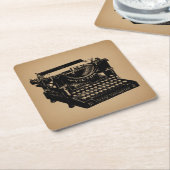 Antique Schreibmaschine Alte Schreibmaschine Rechteckiger Pappuntersetzer (angewinkelt)