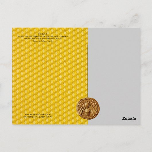 ANTIQUE SCHWARZ-WEISSE ÄGYPTISCHE HONEY BIE BEEKEE POSTKARTE (Rückseite)