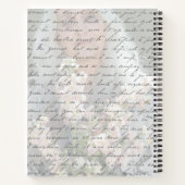 Antique Script Handwriting Personalized Photo Notizblock (Rückseite)