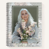 Antique Script Handwriting Personalized Photo Notizblock (Vorderseite)