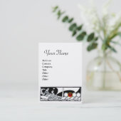 ANTIQUE Seefahrt, Rote Ruby Schwarz-weiß Visitenkarte (Stehend Vorderseite)