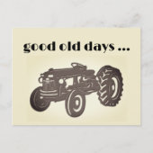 Antique Sepia | Gute alte Zeiten | Zugmaschine Postkarte (Vorderseite)