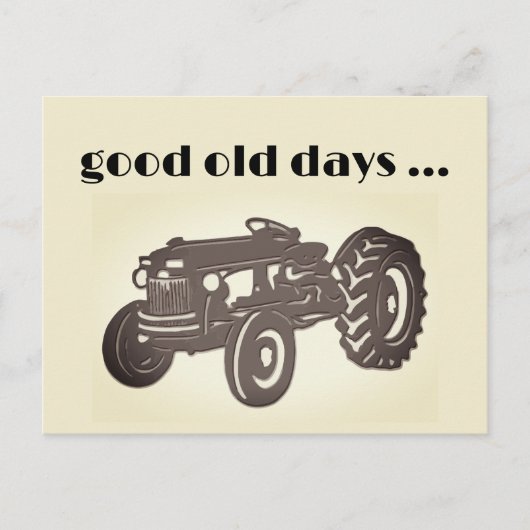 Antique Sepia | Gute alte Zeiten | Zugmaschine Postkarte (Vorderseite)
