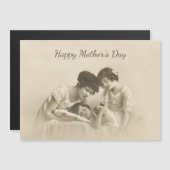 Antique Sepia Portrait von Mutter und Kind Magnetkarte (Vorne/Hinten)