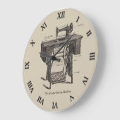 Antique Sewing Machine Clock Große Wanduhr (Winkel)