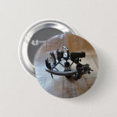 Antique Sextant Button (Vorne & Hinten)
